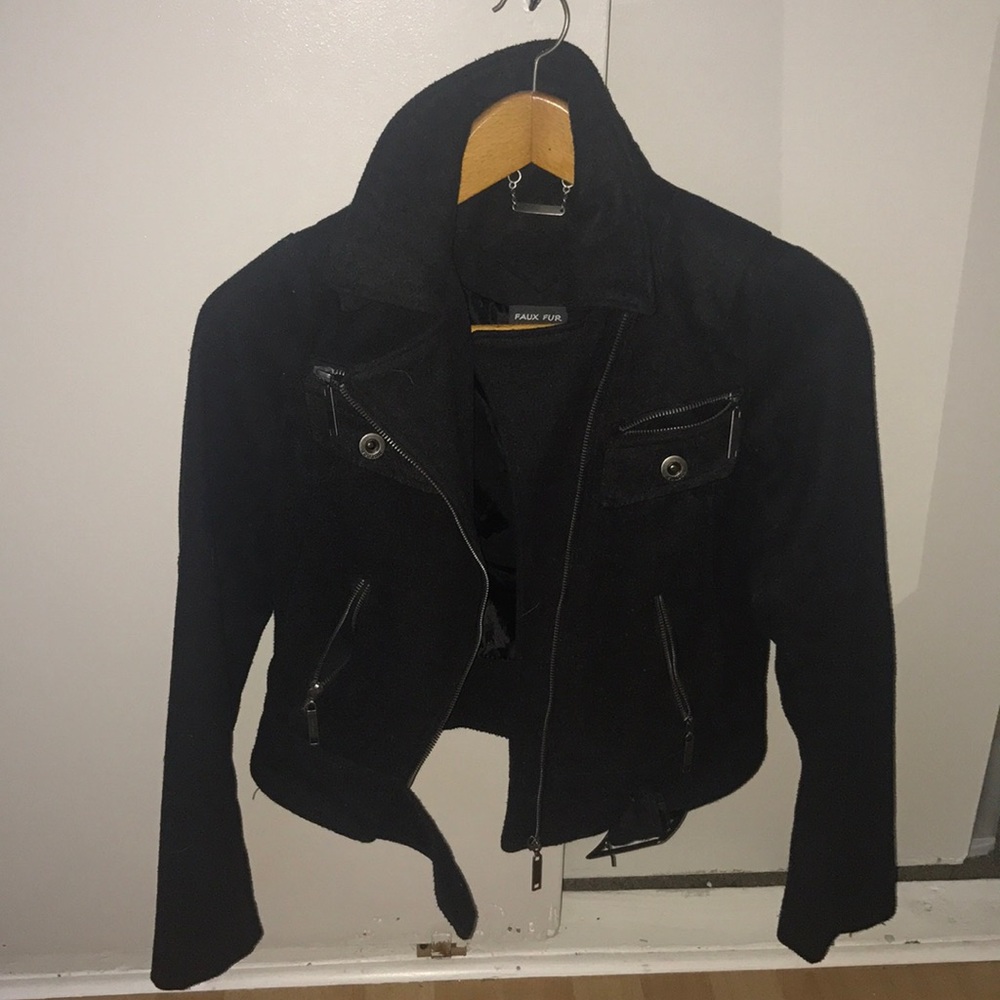 Black biker jacket